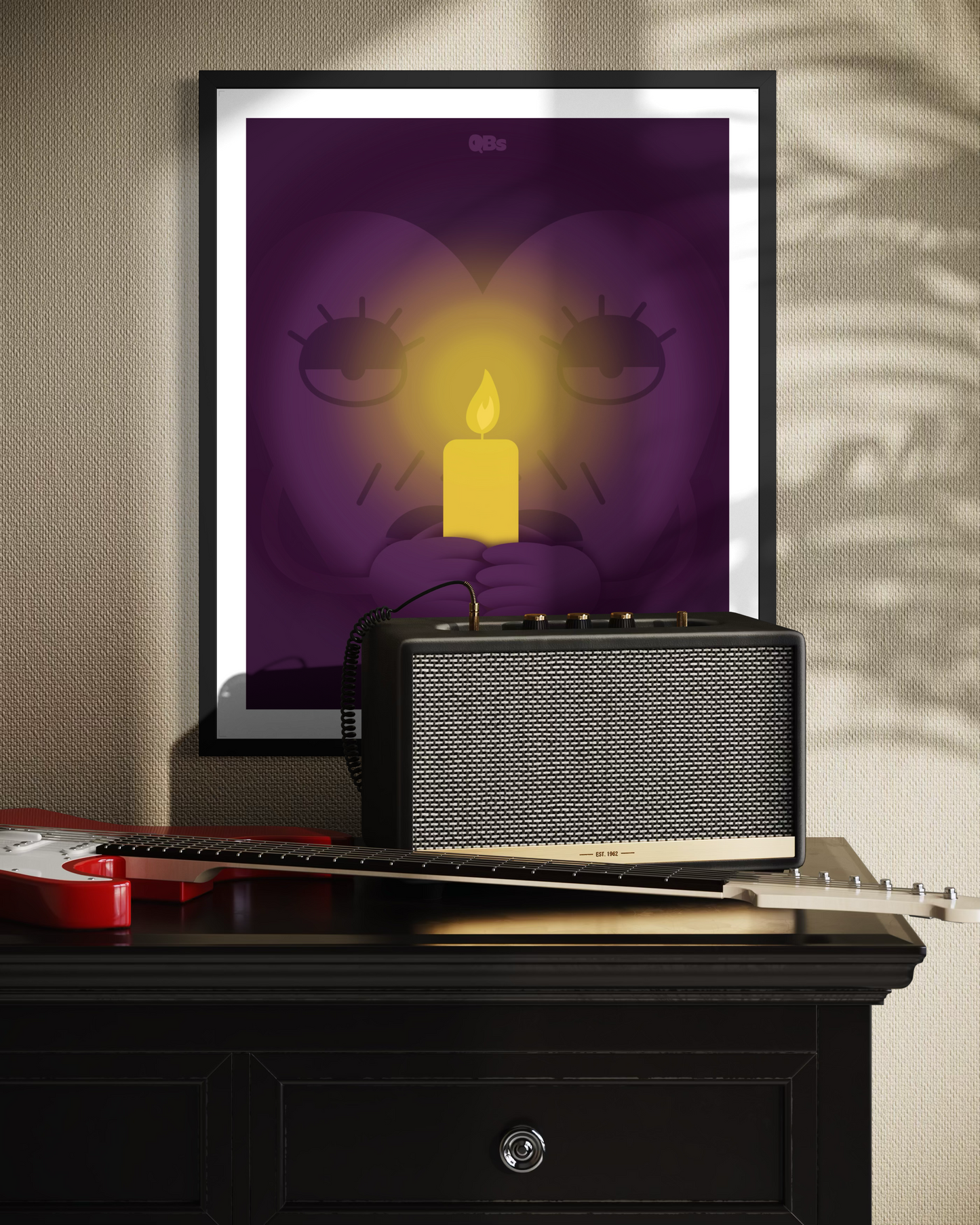 ALL DARK - QBs artprint