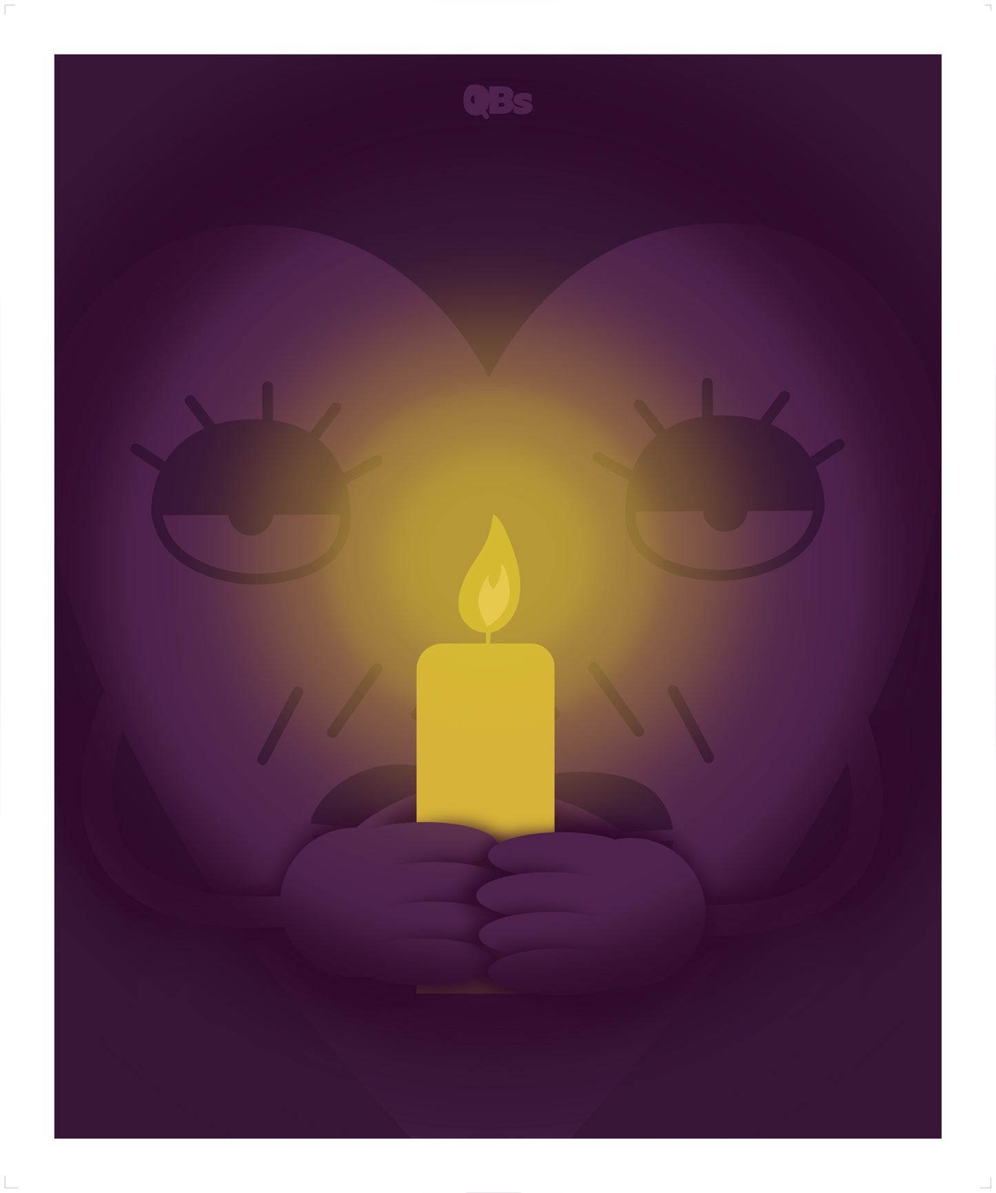 ALL DARK - QBs artprint